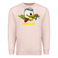 Pale Pink throwback oregon Premium Sweatshirt - artisFamous