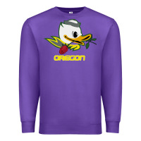 Purple throwback oregon Premium Sweatshirt - artisFamous