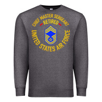 Charcoal Heather chief master sergeant retired Premium Sweatshirt - artisFamous