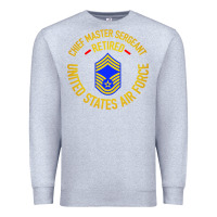Heather Grey chief master sergeant retired Premium Sweatshirt - artisFamous