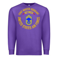 Purple chief master sergeant retired Premium Sweatshirt - artisFamous