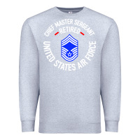 Heather Grey chief master sergeant retired Premium Sweatshirt - artisFamous