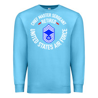 Ocean Blue chief master sergeant retired Premium Sweatshirt - artisFamous