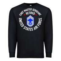 Black chief master sergeant retired Premium Sweatshirt - artisFamous