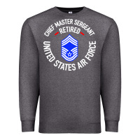 Charcoal Heather chief master sergeant retired Premium Sweatshirt - artisFamous