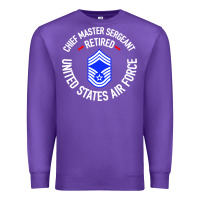 Purple chief master sergeant retired Premium Sweatshirt - artisFamous
