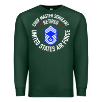 Sports Green chief master sergeant retired Premium Sweatshirt - artisFamous