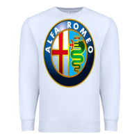White alfa racing big merch Premium Sweatshirt - artisFamous
