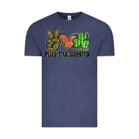 Vintage Denim peace love shamrock Vintage Tee - FaDigitalArtStudio