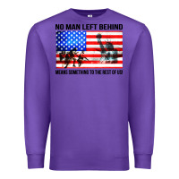 Purple no man left behind means something to the rest of us Premium Sweatshirt - artisFamous