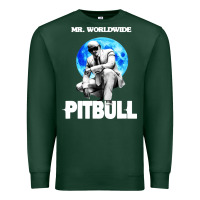 Sports Green merch mr worldwide pit bull Premium Sweatshirt - artisFamous
