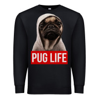 Black pug life Premium Sweatshirt - artisFamous