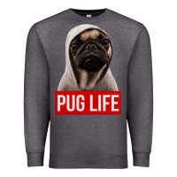 Charcoal Heather pug life Premium Sweatshirt - artisFamous