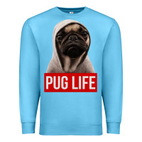 Ocean Blue pug life Premium Sweatshirt - artisFamous
