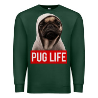 Sports Green pug life Premium Sweatshirt - artisFamous