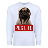 White pug life Premium Sweatshirt - artisFamous