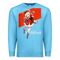 Ocean Blue Genshin Impact Klee Premium Sweatshirt - artisFamous