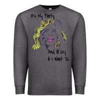 Charcoal Heather It's My Party And I'll Cry If I Want To happy christmas Premium Sweatshirt - artisFamous