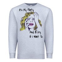 Heather Grey It's My Party And I'll Cry If I Want To happy christmas Premium Sweatshirt - artisFamous