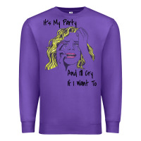 Purple It's My Party And I'll Cry If I Want To happy christmas Premium Sweatshirt - artisFamous