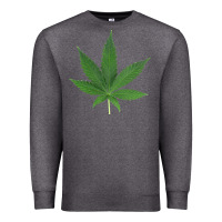 Charcoal Heather Weed leaf Premium Sweatshirt - artisFamous