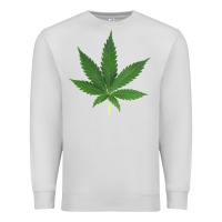 Dove Grey Weed leaf Premium Sweatshirt - artisFamous