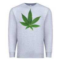 Heather Grey Weed leaf Premium Sweatshirt - artisFamous