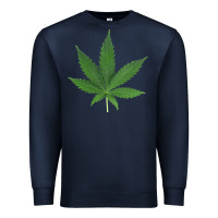 Navy Weed leaf Premium Sweatshirt - artisFamous
