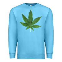 Ocean Blue Weed leaf Premium Sweatshirt - artisFamous