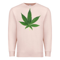 Pale Pink Weed leaf Premium Sweatshirt - artisFamous