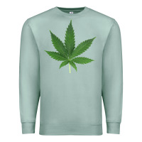 Seafoam Weed leaf Premium Sweatshirt - artisFamous