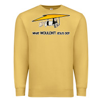 Antique Gold what wouldnt jesus do Premium Sweatshirt - artisFamous