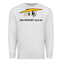 Oatmeal Heather what wouldnt jesus do Premium Sweatshirt - artisFamous