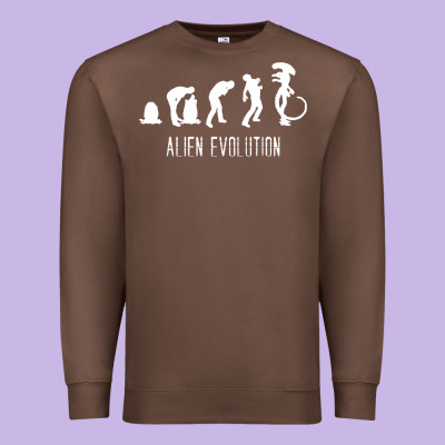 Alien Evolution Premium Sweatshirt Designed By Artisfamous