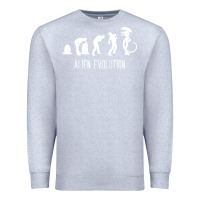 Heather Grey alien evolution Premium Sweatshirt - artisFamous