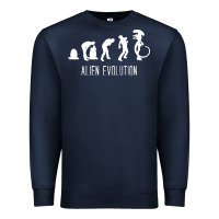 Navy alien evolution Premium Sweatshirt - artisFamous