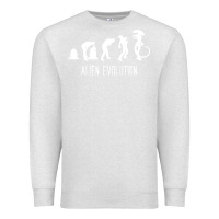 Oatmeal Heather alien evolution Premium Sweatshirt - artisFamous