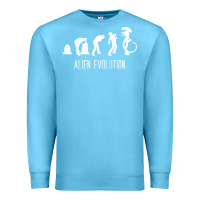 Ocean Blue alien evolution Premium Sweatshirt - artisFamous