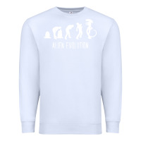 White alien evolution Premium Sweatshirt - artisFamous