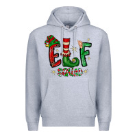 Heather Grey Elf Squad Premium Hoodie - CowhideDigitalArt