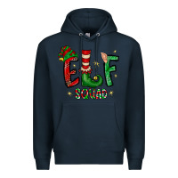 Navy Elf Squad Premium Hoodie - CowhideDigitalArt