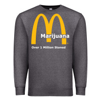 Charcoal Heather marijuana over 1 million stoned Premium Sweatshirt - artisFamous