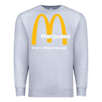 Heather Grey marijuana over 1 million stoned Premium Sweatshirt - artisFamous