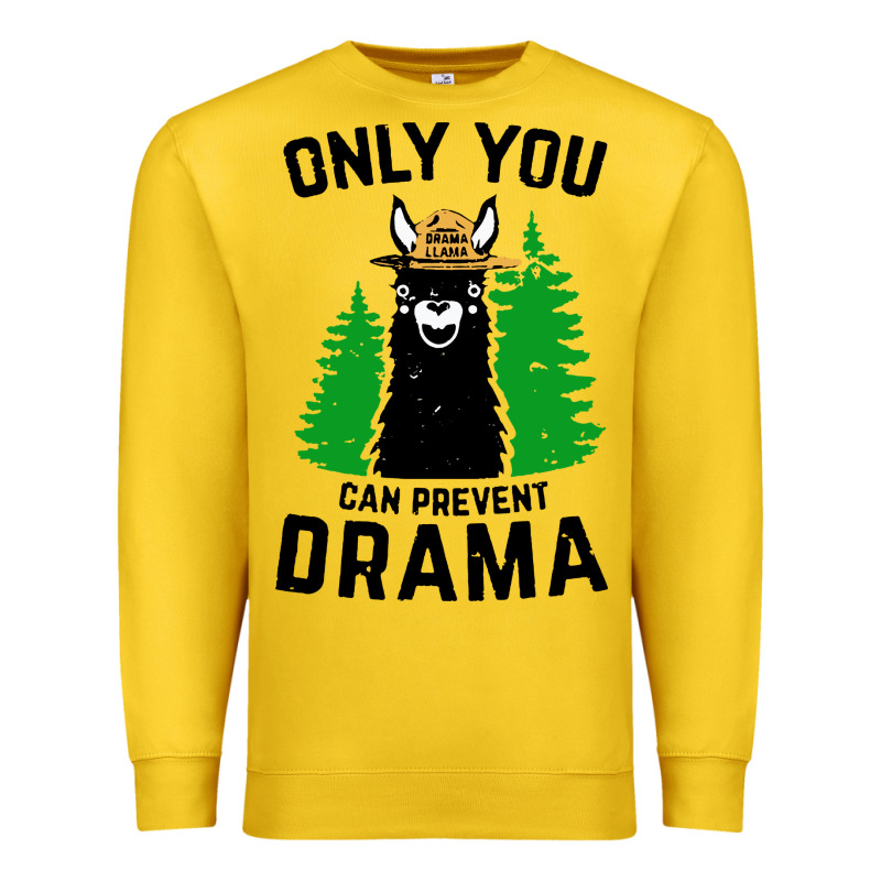 Only You Can Prevent Drama Llama Premium Sweatshirt by artisFamous | Teevron
