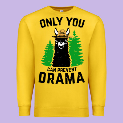 Only You Can Prevent Drama Llama Premium Sweatshirt Designed By Artisfamous