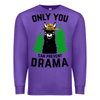 Purple only you can prevent drama llama Premium Sweatshirt - artisFamous
