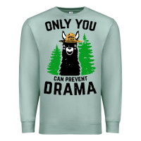 Seafoam only you can prevent drama llama Premium Sweatshirt - artisFamous
