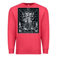 Cardinal hecate tarot card triple moon goddess witch wiccan pagan Premium Sweatshirt - artisFamous