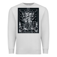 Dove Grey hecate tarot card triple moon goddess witch wiccan pagan Premium Sweatshirt - artisFamous