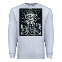 Heather Grey hecate tarot card triple moon goddess witch wiccan pagan Premium Sweatshirt - artisFamous